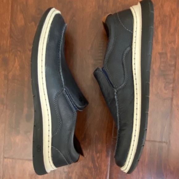 Democrata Brazil Mens Casual Navy Blue Leather Shoes Size 11.5 - Picture 9 of 11